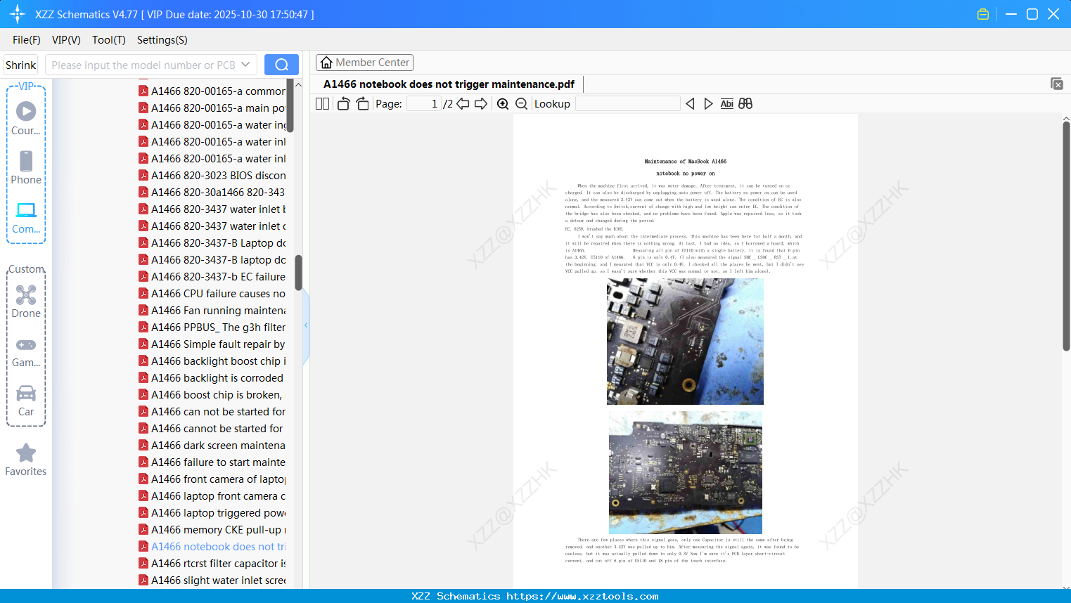 Laptop Apple A1466 Notebook Does Not Trigger Maintenance